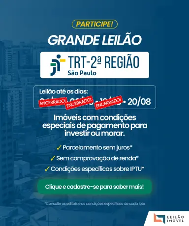 Grande leilão TRT 2ª Região