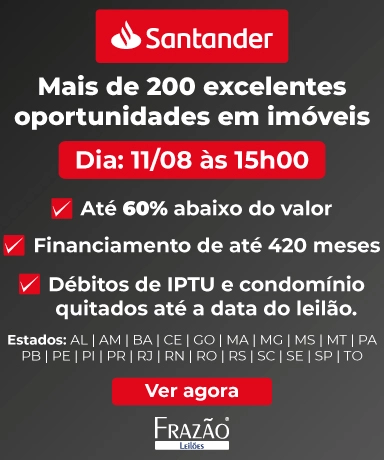 Mais de 200 excelentes oportunidades em imóveis Santander a Frazão!