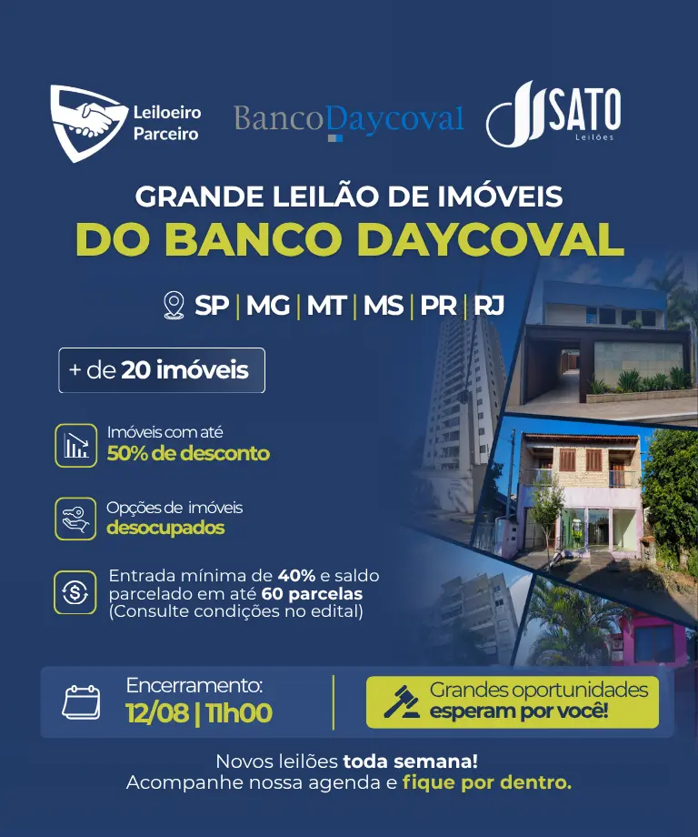 Grande Leilão de Imóveis do Banco Daycoval