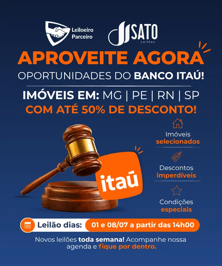 Oportuidades do Banco Itaú com até 50% de desconto!