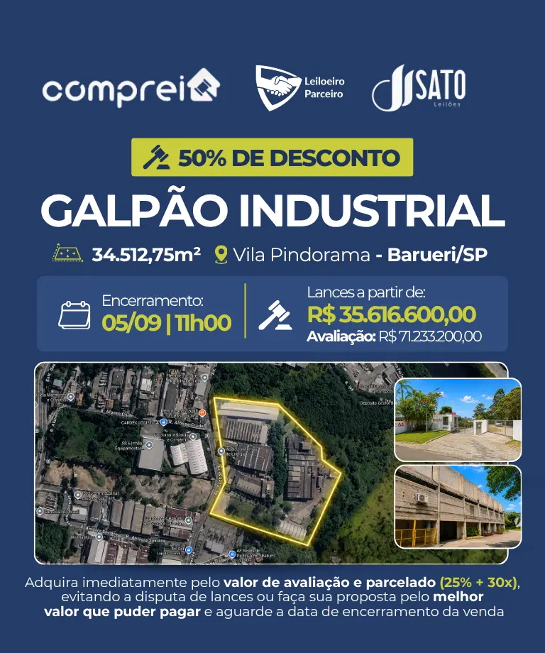 Galpão Industrial em Barueri/SP com 50% de desconto!
