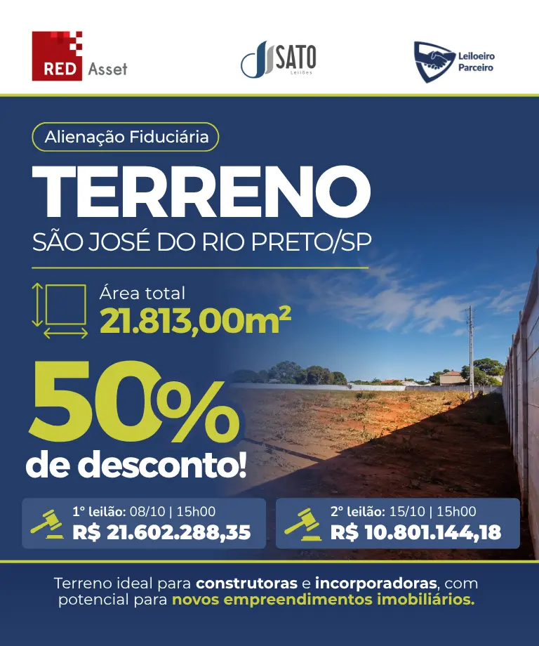 Terreno em São José do Rio Preto com 50% de Desconto!