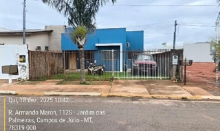 Imóvel 2710900 ['8444412652766'] - ['RUA JURACI GUADAGNIN,N. 726-S 0, 132, LT JD DAS PALMEIRAS - CEP: 78319-000, CAMPOS DE JULIO - MATO GROSSO'] [''] - ['Campos De Júlio']/['MT'] - 1