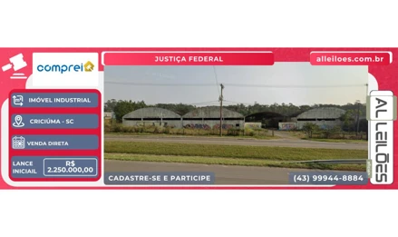 Terreno em Criciúma, , Rodovia BR-101, SC. Área: 3600m2