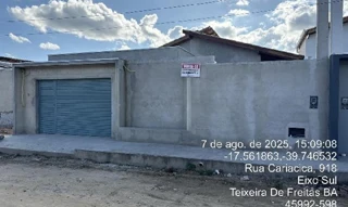 Imóvel 2647216 ['8444434092518'] - ['RUA CARIACICA,N. 358, KAIKAN SUL - CEP: 45995-000, TEIXEIRA DE FREITAS - BAHIA'] ['São Lourenço'] - ['Teixeira De Freitas']/['BA'] - 1