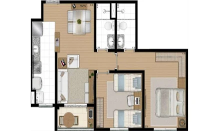 Apartamento em São Paulo, Bom Retiro, RUA BANDEIRANTES, N 239, SP. Área: 55.25m2 - imagem 0