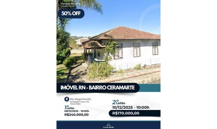 Terreno em Rio Negrinho, São Rafael, Rua Brigadeiro Franco, Bairro São Rafael, SC. Área: 492.83m2