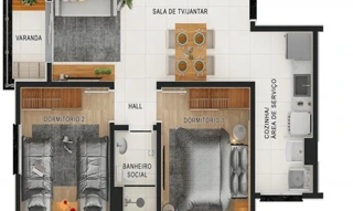 Imóvel 2625129 ['IDR187032'] - ['Estrada dos Costas, 2399, Apartamento 107 - Bloco 1 - Residencial Sollare, Jardim Residencial das Palmeiras, Rio Claro, SP, 13502-100'] ['Jardim Res. das Palmeiras'] - ['Rio Claro']/['SP'] - 1