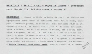 Imóvel 2508030 [''] - ['Rua Um, lote 0025 - Serras Azuis Poços de Caldas - MG'] ['Região Urbana Homogênea XVII'] - ['Poços De Caldas']/['MG'] - 1