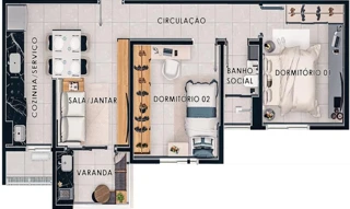 Imóvel 2625131 ['IDR187021'] - ['SP-316, 1425, Apartamento 165 - Torre B - Condominio Leven Residence, Vila Paulista, Rio Claro, SP, 13506-849'] ['Vila Paulista'] - ['Rio Claro']/['SP'] - 1