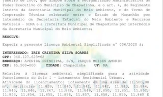 Imóvel 2590963 ['10274830'] - ['AVENIDA PRINCIPAL,N. 00, PARQUE MOISÉS AMORIM - CEP: 65500-000, CHAPADINHA - MARANHAO'] [''] - ['Chapadinha']/['MA'] - 1