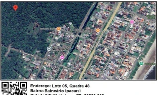 Imóvel 2849573 [''] - ['Lote de terreno urbano no 05 (cinco), da quadra no 48 (quarenta e oito), da planta BALNEARIO IPACARAI, medindo 11,00 metros de frente para a Rua 09, por 30,00 metros de extensão da frente aos fundos'] [''] - ['Matinhos']/['PR'] - 1