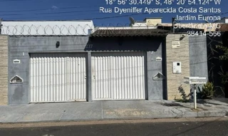 Imóvel 2970675 ['8444415921148'] - ['RUA DYENIFER APARECIDA COSTA SANTOS,N. 237 CS 02 LT 29 QD 31, JARDIM EUROPA - CEP: 38414-620, UBERLANDIA - MINAS GERAIS'] ['Jardim Europa'] - ['Uberlândia']/['MG'] - 1