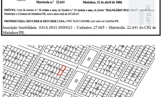 Imóvel 2971283 [''] - ['Lote de terreno n.º 21 da Quadra n.º 31, da Planta Balneário Ipacaraí II parte'] [''] - ['Matinhos']/['PR'] - 1