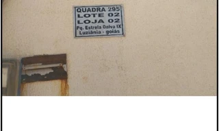Imóvel 1660584 ['10171511'] - ['QD 295 LT 02,N. 00 LJ 02 - FRENTE PARA RUA 168, PARQUE ESTRELA DALVA IX - CEP: 72853-295, LUZIANIA - GOIAS'] ['Parque Estrela Dalva IX e X'] - ['Luziânia']/['GO'] - 1