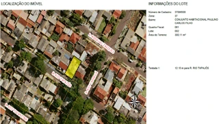 Imóvel 2977287 [''] - ['nº 1902 para RUA RIO TAPAJÓS. Imóvel situado em região predominantemente residencial, em via/eixo não comercial, com área total do terreno de 300,11m², sendo 12,10m de testada para Rua RIO TAPAJÓS, contendo sobre sua superfície edificação em alvenaria em precário estado de conservação, aparentemente abandonado, com área total construída de 75,27m², averbadas no cadastro imobiliário sob n. 37086500, da Prefeitura Municipal de Maringá'] [''] - ['Maringá']/['PR'] - 1