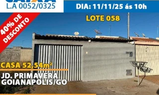 Imóvel 2527491 [''] - ['RUA 02,N. SN LOTE 10, QUADRA 01, JD. PRIMAVERA - CEP: 75170-000, GOIANAPOLIS - GOIAS'] [''] - ['Goianápolis']/['GO'] - 1