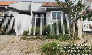 Imóvel 2366397 ['8444431554235'] - ['RUA RINALDO FABRICIO,N. 219 RES 01 - LT A QD 173, CAMPO DE SANTANA - CEP: 81490-402, CURITIBA - PARANA'] ['Campo de Santana'] - ['Curitiba']/['PR'] - 1